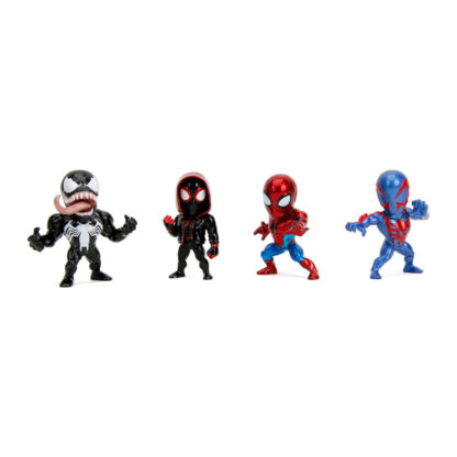 Jada Confezione da 4 figure di Spider-Man in Metallo Die-Cast alte 6,5cm - immagine 2